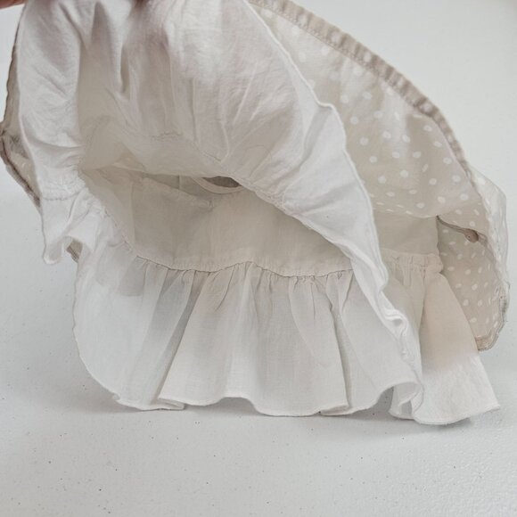Newborn Baby Girls 6-12 M Ruffled Dress White Polka Dot Bows Summer Cute Formal - Picture 10 of 16
